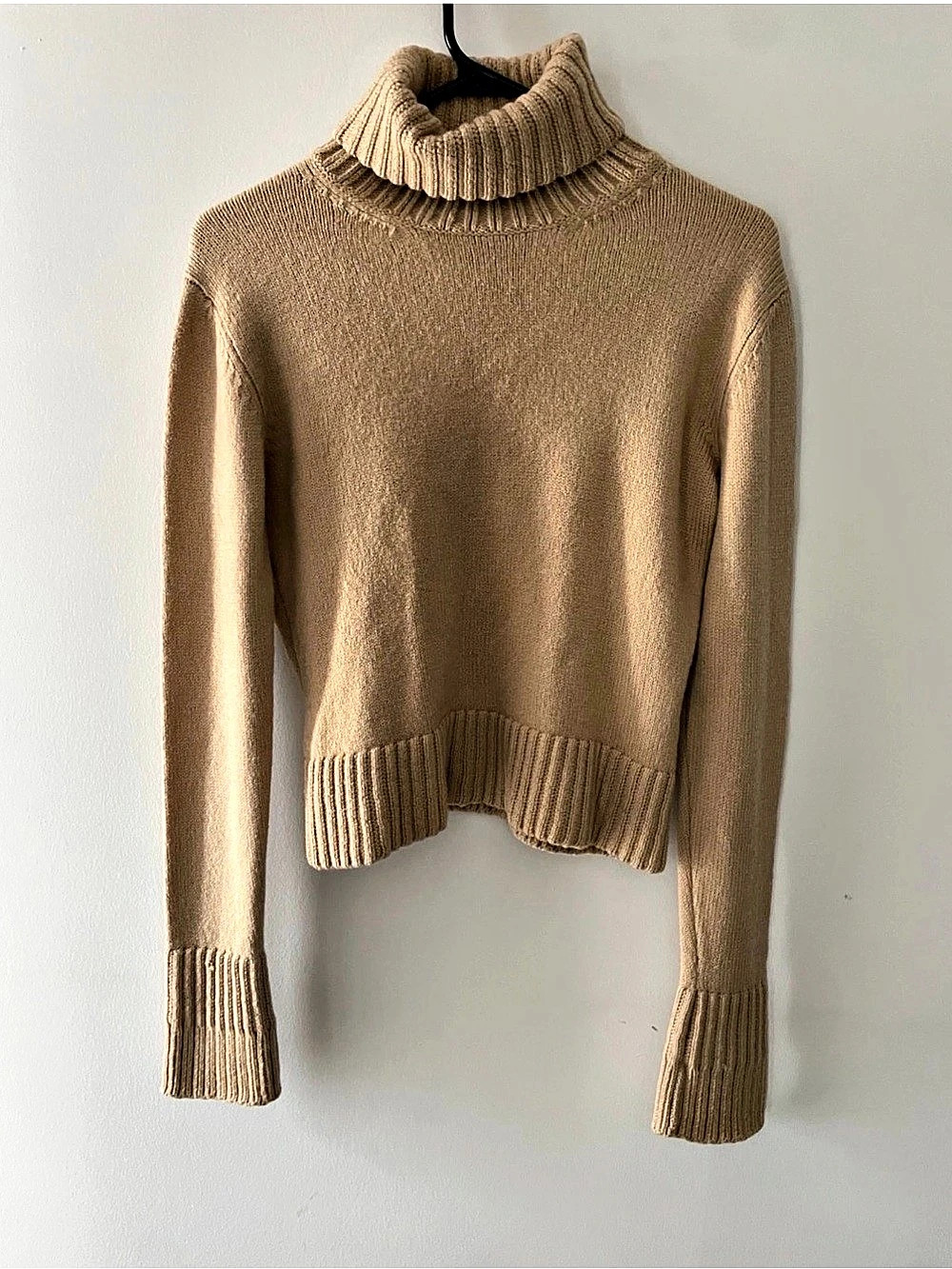 Burberry London Brown Knit Women's Turtleneck Sweater Size L